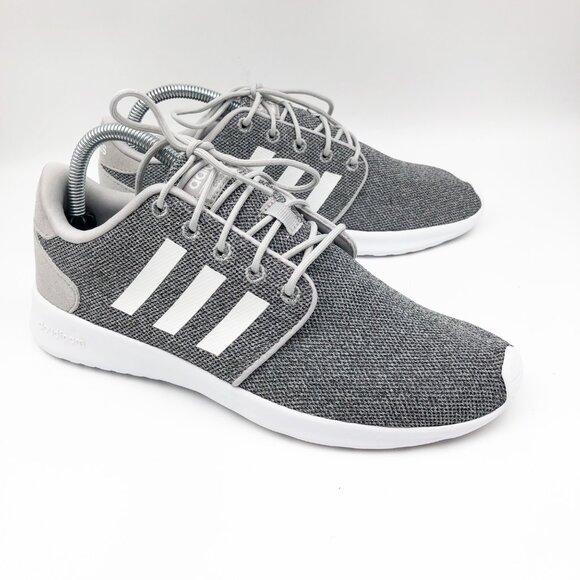 ADIDAS Neo Cloudfoam Gray Lace Up Sneakers Trainers Shoes Womens 8.5 - Picture 1 of 11